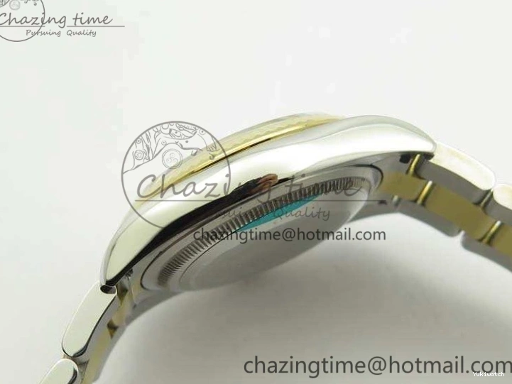 116234 36mm Oyster DJF YG Datejust Edition 1:1 Bracelet V2 Dial On SA3135 Fluted SS White Best Com 1129